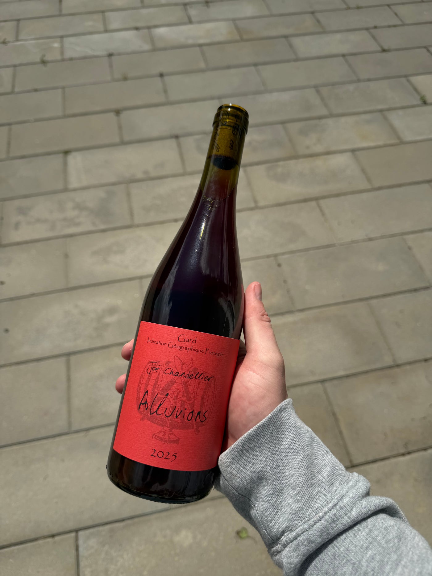 Joe Chandellier Alluvions Rouge 2025, rødvin fra Languedoc-Roussillon