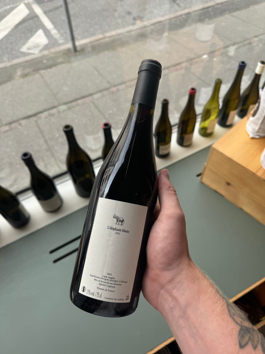 Léah Anglés L'éléphant Blanc 2023, rødvin fra Banyuls-sur-Mer